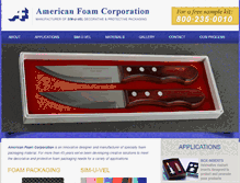 Tablet Screenshot of americanfoam.com